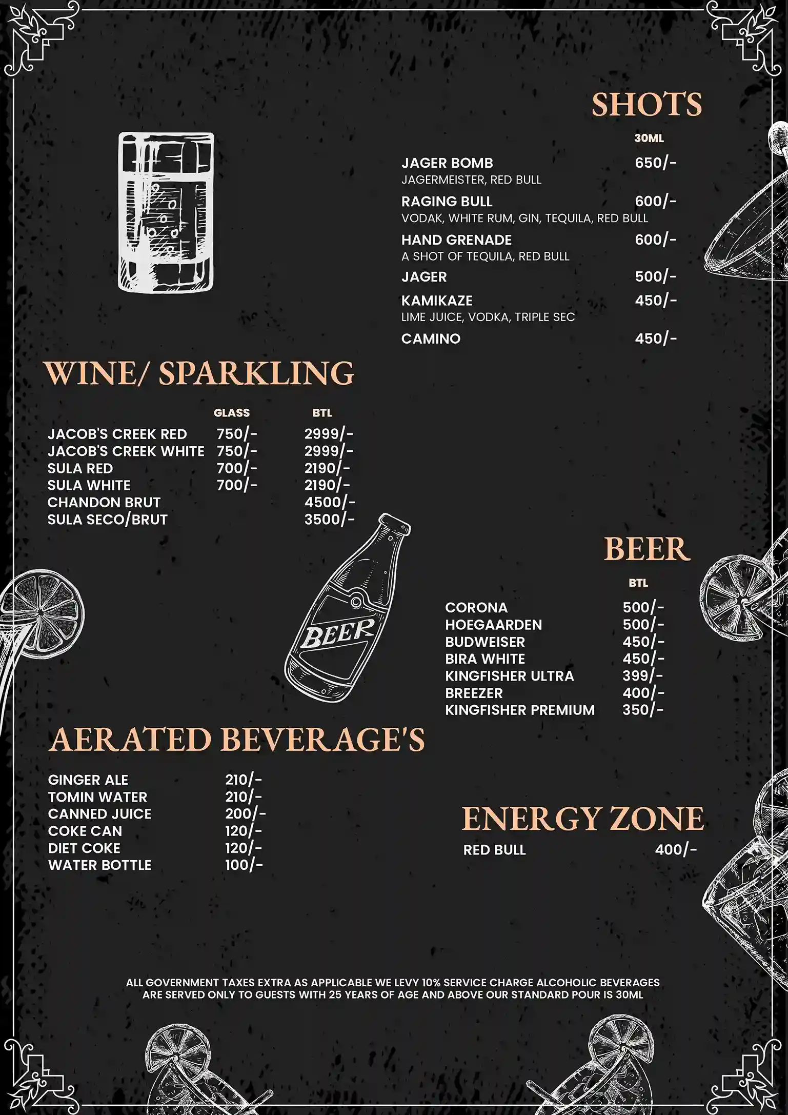 Bar Menu