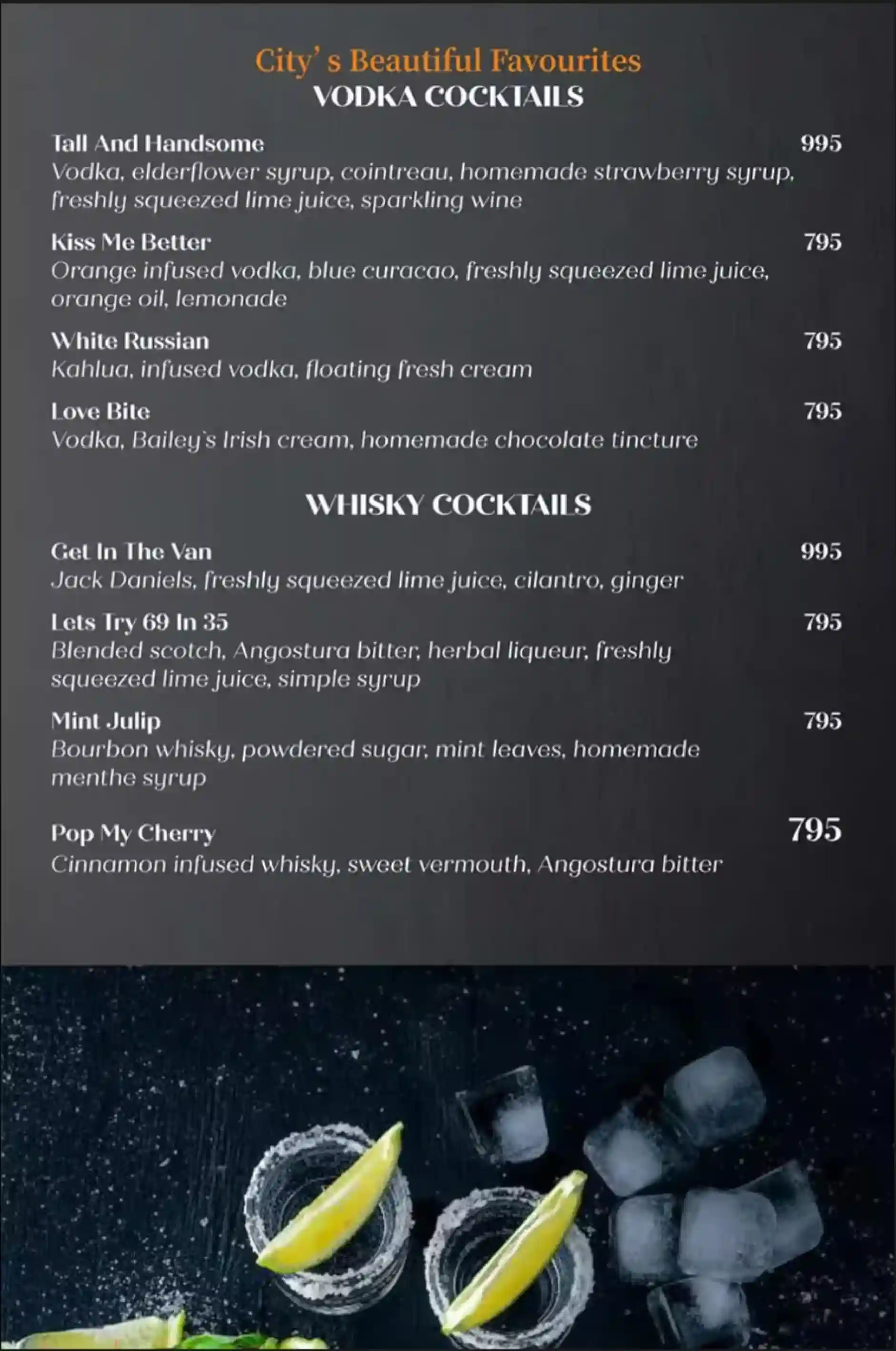 Bar Menu