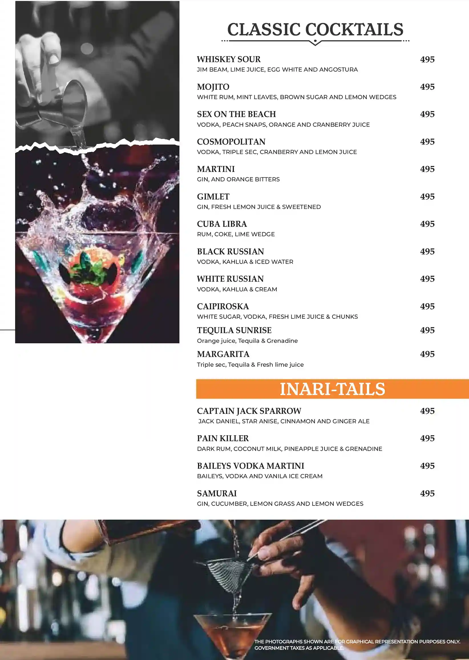 Bar Menu