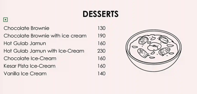 Dessert Menu