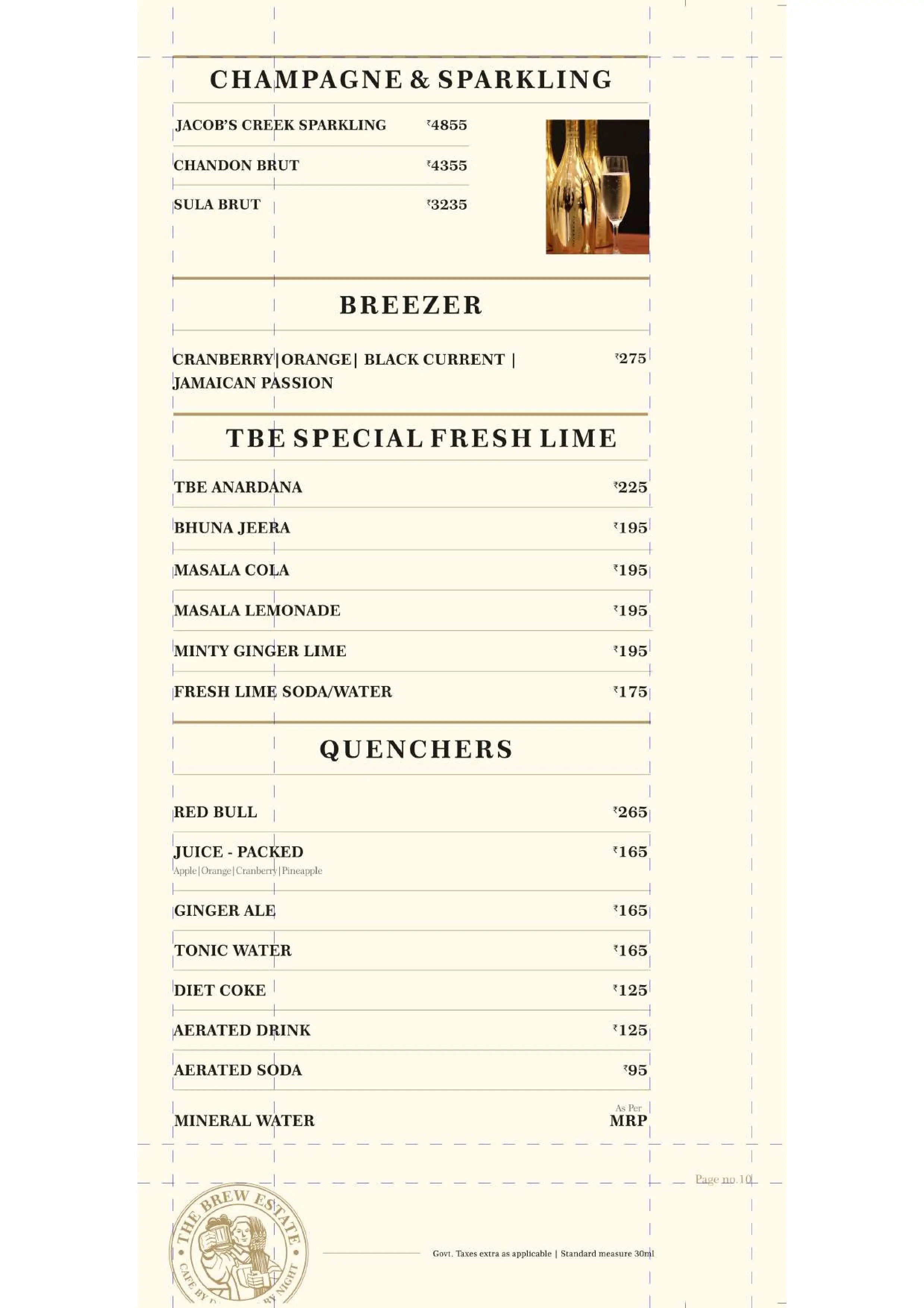 Bar Menu